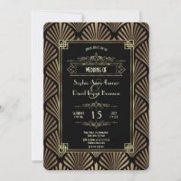 Art Déco Black Gatsby 1920 Style Mariage
