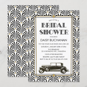 Invitation Art Déco Gatsby Bridal Shower