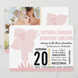 Invitation Art Déco Lily Typographie moderne Mariage Invitati