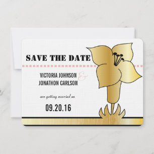 Invitation Art Déco Lily Typographie moderne Mariage Invitati