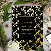 Invitation Art Déco Mariage/Anniversaire/Fête