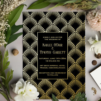 Invitation Art Déco Mariage/Anniversaire/Fête