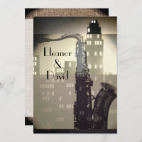 Art Déco noir et blanc skyline mariage glamour