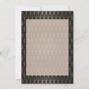 Invitation Art déco noir et or
