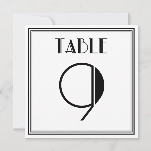 Invitation Art Déco Tableau n° 9 (Devant)