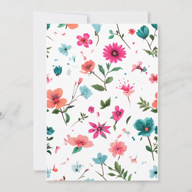 Invitation Art floral dynamique (Devant)