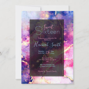Invitation Art Liquide rose moderne Abstrait