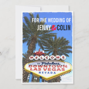 Invitation Art moderne Las Vegas Mariage moderne invite