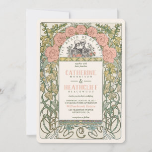 Invitation Art Nouveau jusqu'à la mort Do us Part Mariage