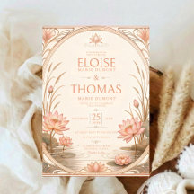 Art Nouveau Lotus Mariage Rose Pâle Nénuphar