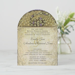 Invitation Art Nouveau Peacock Mariage cliquez LIRE PLUS