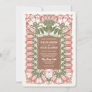 Invitation Art Nouveau Royal Lily Mariage