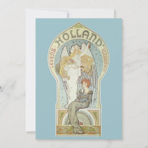 Invitation Art Nouveau vintage, Holland Levensverzekering