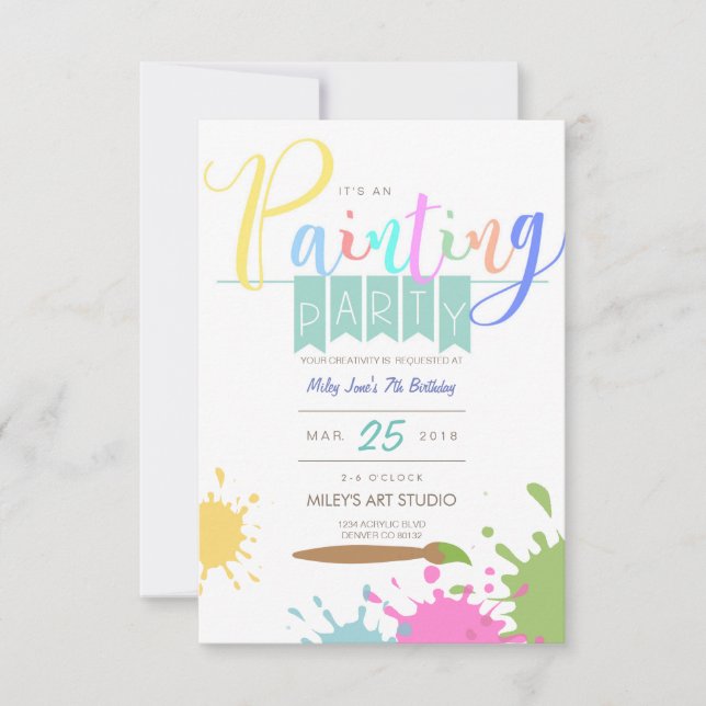 Invitation Art | Partie de pontage (Devant)