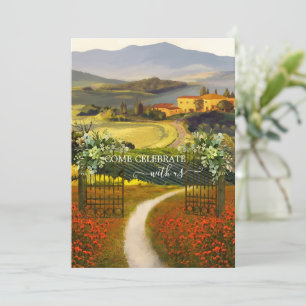 Invitation Art romantique Mariage campagnard italien