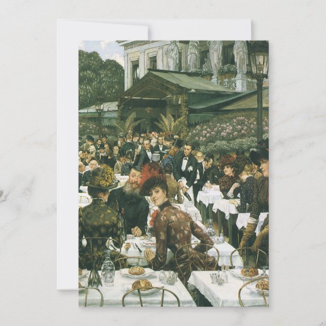 Invitation Art victorien par Tissot, Fête des mariées de déje (Devant)