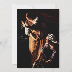 Invitation Artemisia Gentileschi - Judith et son serviteur