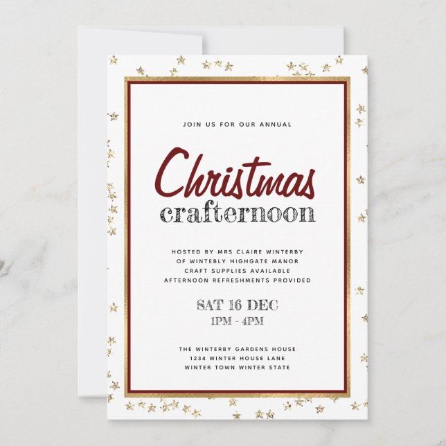 Invitation Artisanat de Noël (Devant)