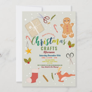 Invitation Artisanat Fête Festive Famille de Noël