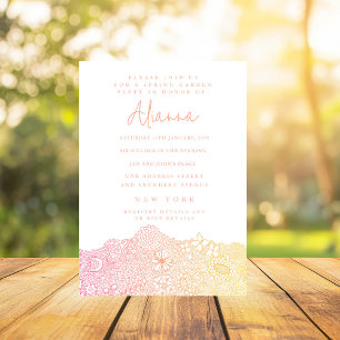 Invitation Artiste de scène de jardin unique Anniversaire Cor