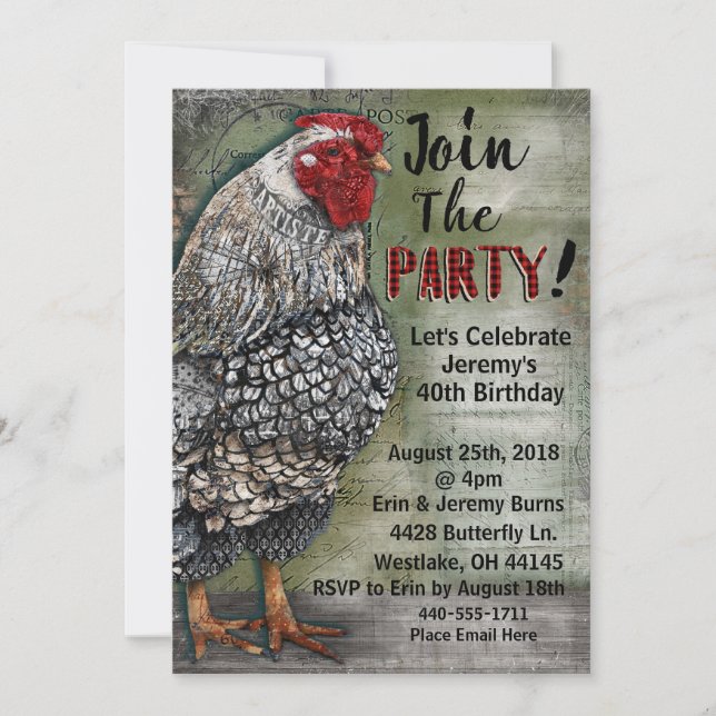 Invitation Artiste Hen Party (Devant)