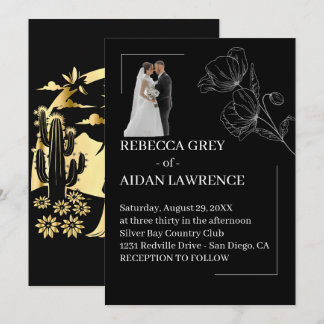 Invitation Artistic Black White Photo 2026 