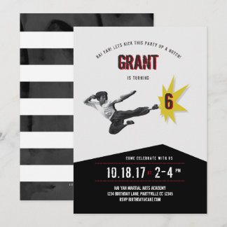 Invitation Arts Martiaux Kung Fu Karate Anniversaire Invitati