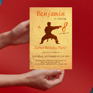 Invitation Arts martiaux modernes Karate Fun Party Anniversai