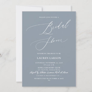 Invitation ArtsApp Dusty Blue Calligraphy Fête des mariées