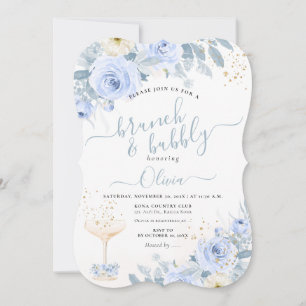 Invitation ArtsApp H2 Dusty Blue Rose Brunch Bubbly