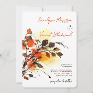 Invitation Artsy Fall laisse l'invitation