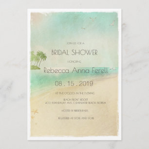 Invitation Artsy Retro Vintage Paisible Fête des mariées de p