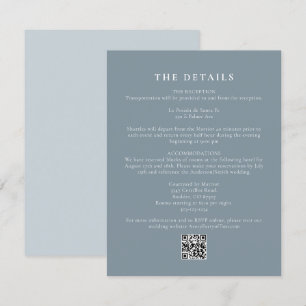 Invitation ARYA Elegant minimaliste Sage Green Détails Card