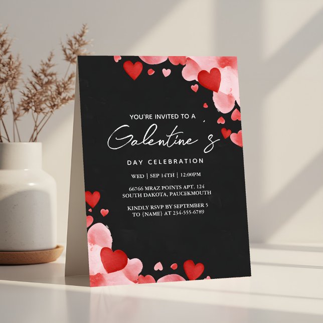 Invitation As Love Cute Femme Ado Fille Galentines Jour Fête (Créateur téléchargé)