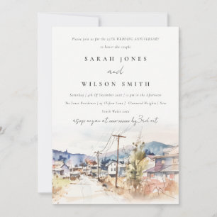 Invitation Asheville Caroline du Nord Paysage Mariage Anniver
