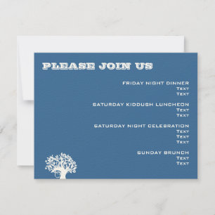 Invitation Ashton Tree Bar Mitzvah Mariage Event Card