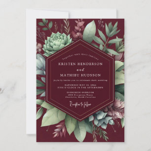 Invitation Assemblage Botanique de Bourgogne Mariage
