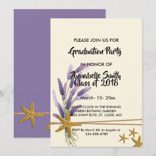 Invitation Assez simple étoile de mer Graduation