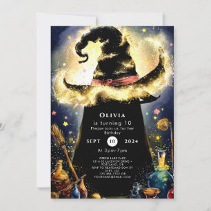 Invitation Assistant Aquarelle enchantée Anniversaire