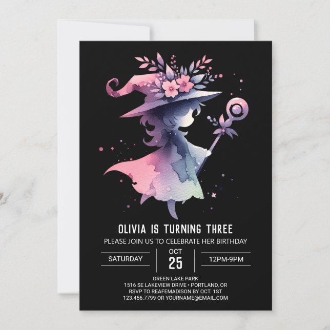 Invitation Assistant Aquarelle personnalisée Anniversaire (Devant)