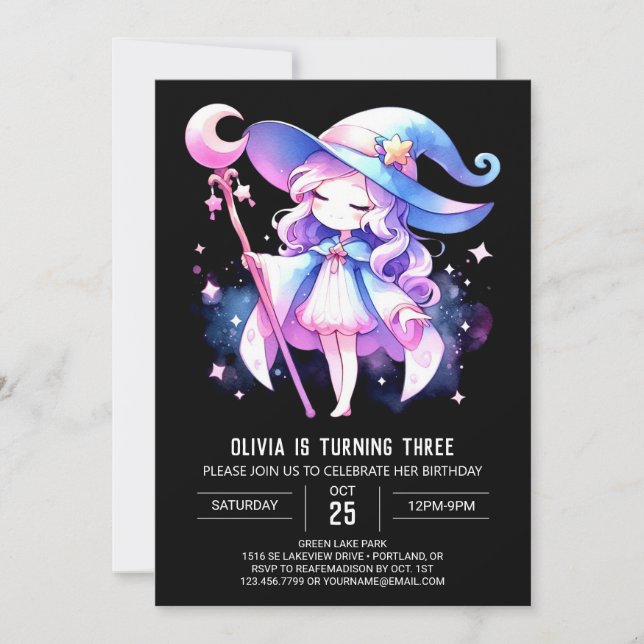 Invitation Assistant de divertissement mystique Anniversaire (Devant)