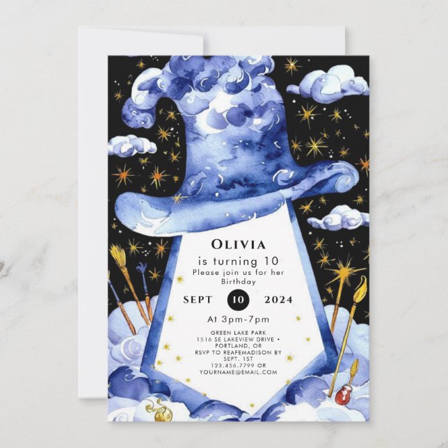 Invitation Assistant Enchanté simple Anniversaire (Devant)