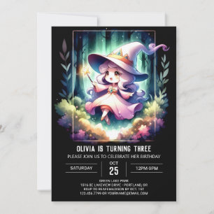 Invitation Assistant minimaliste fille Anniversaire