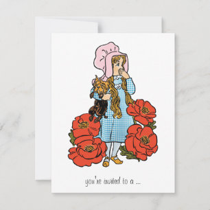 Invitation Assistant vintage de Oz, Dorothy, Baby shower fill