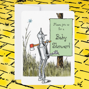 Invitation Assistant vintage d'Oz Tinman Baby shower Invitati