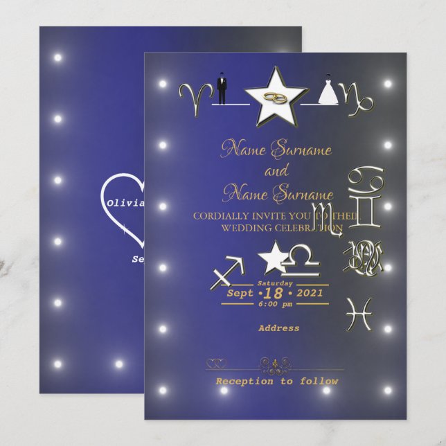 Invitation Astrologie (Devant / Derrière)
