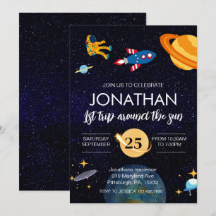 Invitation Astronaut 1er anniversaire