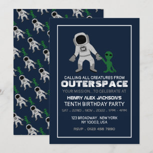 Invitation Astronaut & Alien, Anniversaire