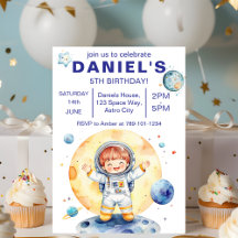 Astronaut Space Theme Custom Birthday Party