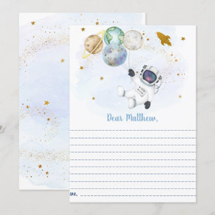 Invitation Astronaut Space Time Capsule 1er Anniversaire Cart